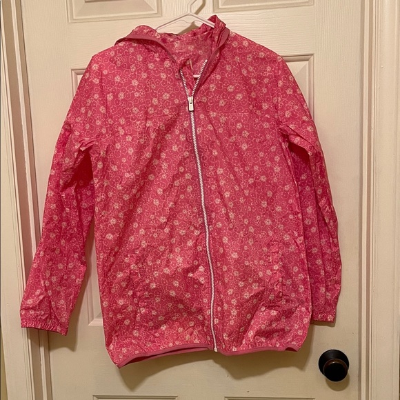 Lands' End Other - Lands' End Pink Floral Kids Raincoat
